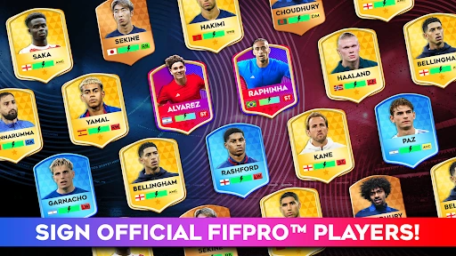 Captura de Dream League Soccer 2026: panel de gestión del equipo